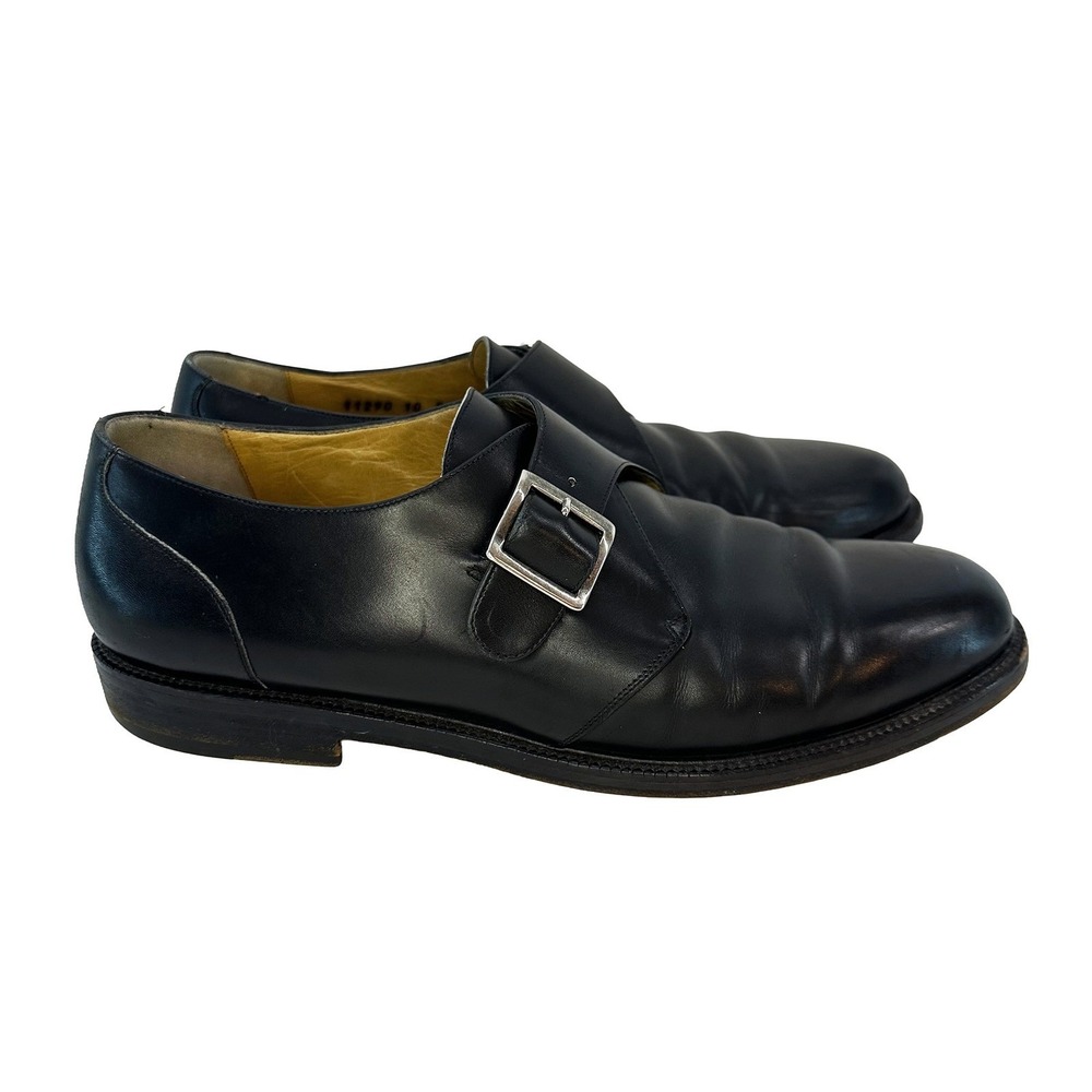 COLE‎ HAAN Men's Leather Monk Strap Dress Shoes • 10 • black